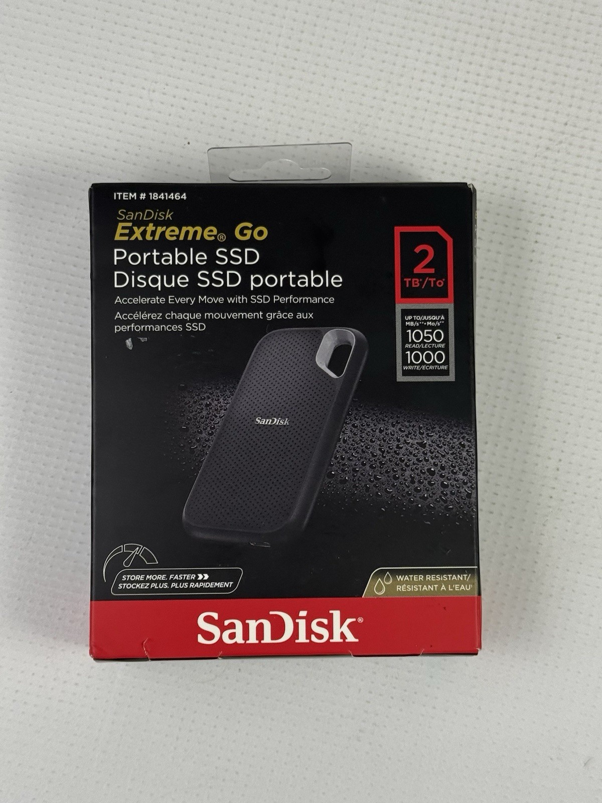 SanDisk 2TB NVMe Extreme Go Portable External SSD USB 3.2 Gen 2 USB-C
