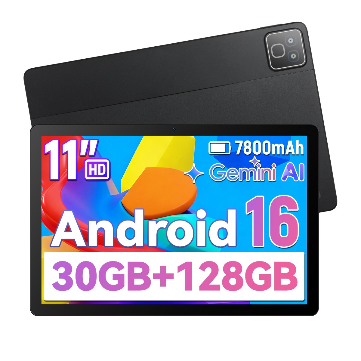 Tablet 11 Inch Android 16 28GB 256GB ROM (TF 1TB) with Octa-Core 7800mAh Touch