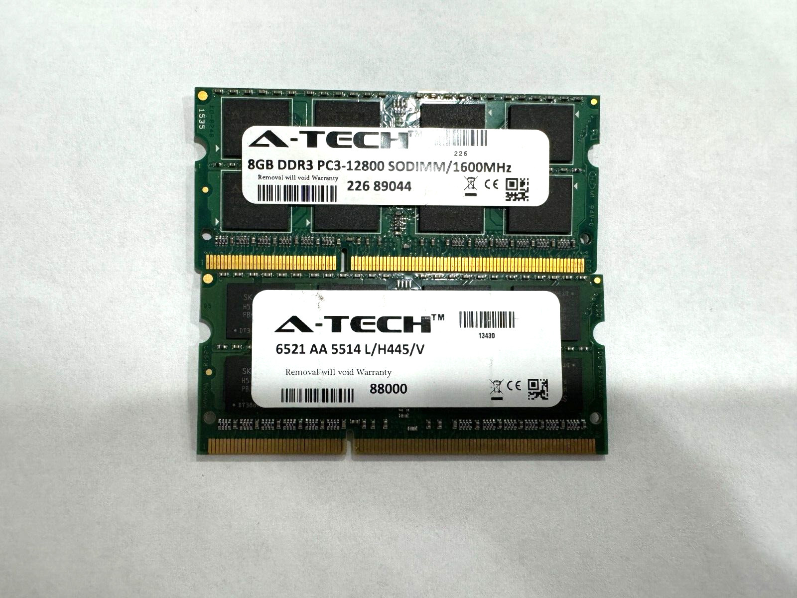 DDR3 Memory 16GB (2 x 8GB) PC3-12800S and PC3L-12800S Laptop SODIMM Memory