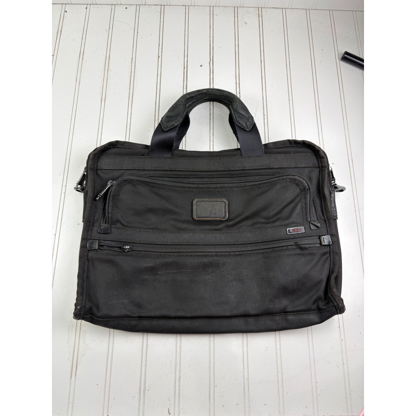 TUMI Alpha 2 Black Nylon Business Briefcase Laptop Travel Carry-On Messenger Bag