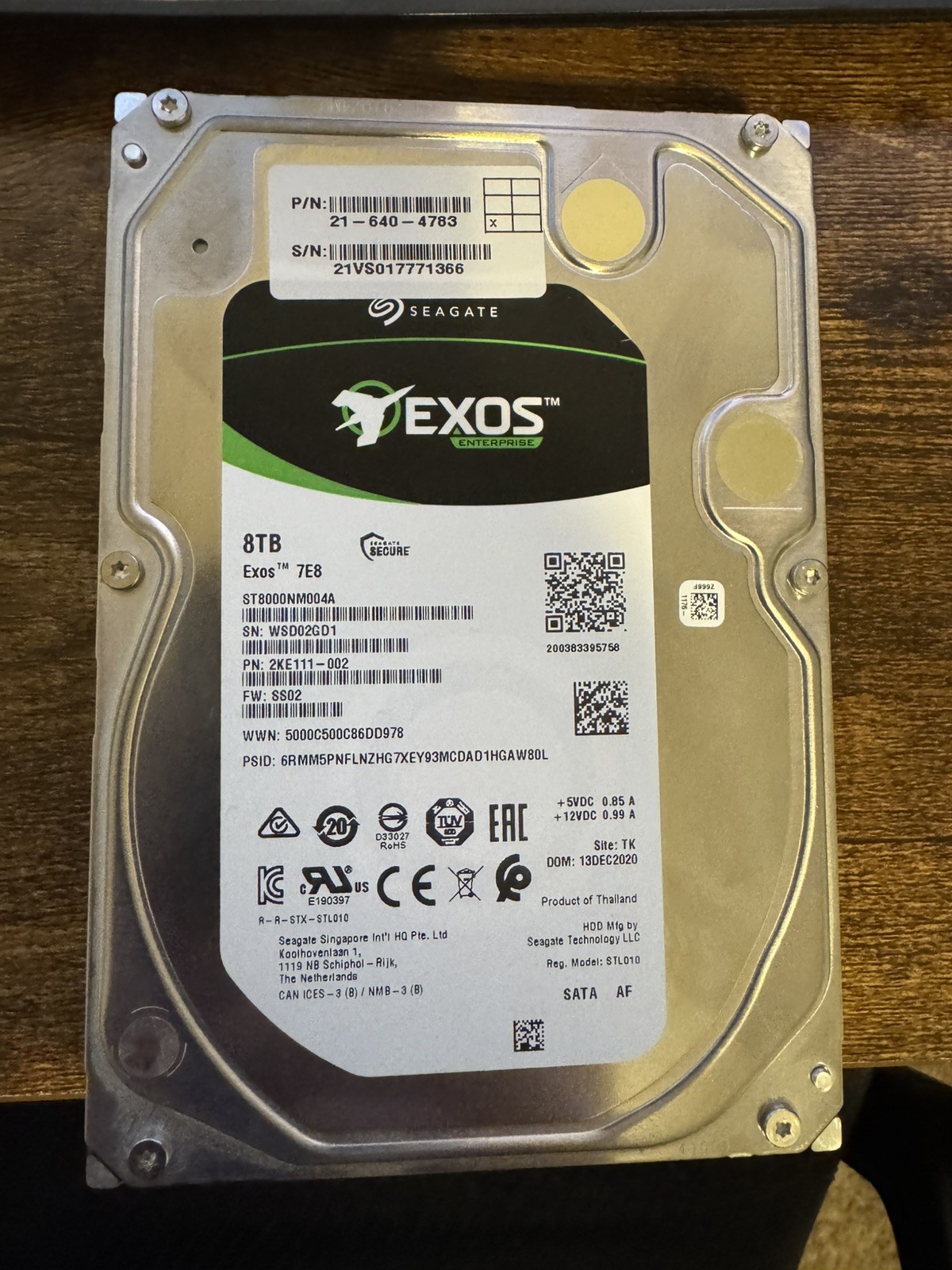 Seagate EXOS ST8000VX0022 8TB 7200 RPM 3.5″ SATA Hard Drive #3