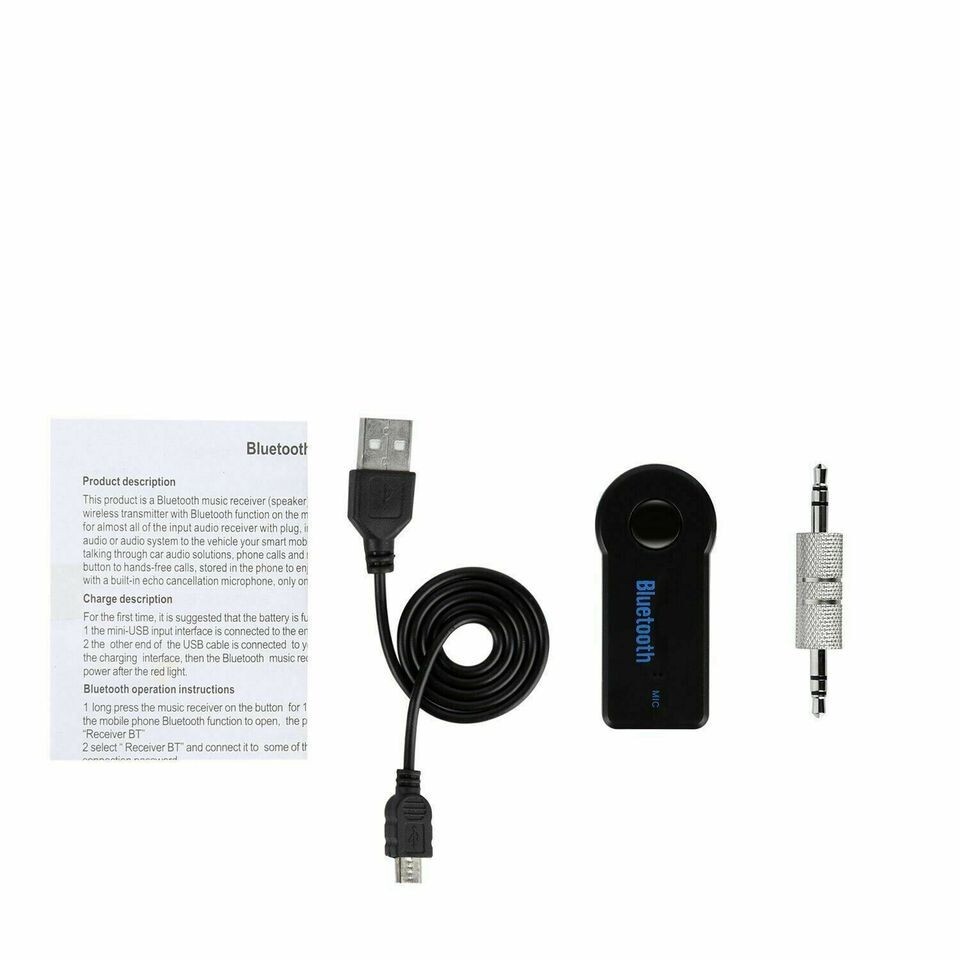 Wireless Bluetooth Receiver 3.5mm AUX Audio Stereo Music Hands Free