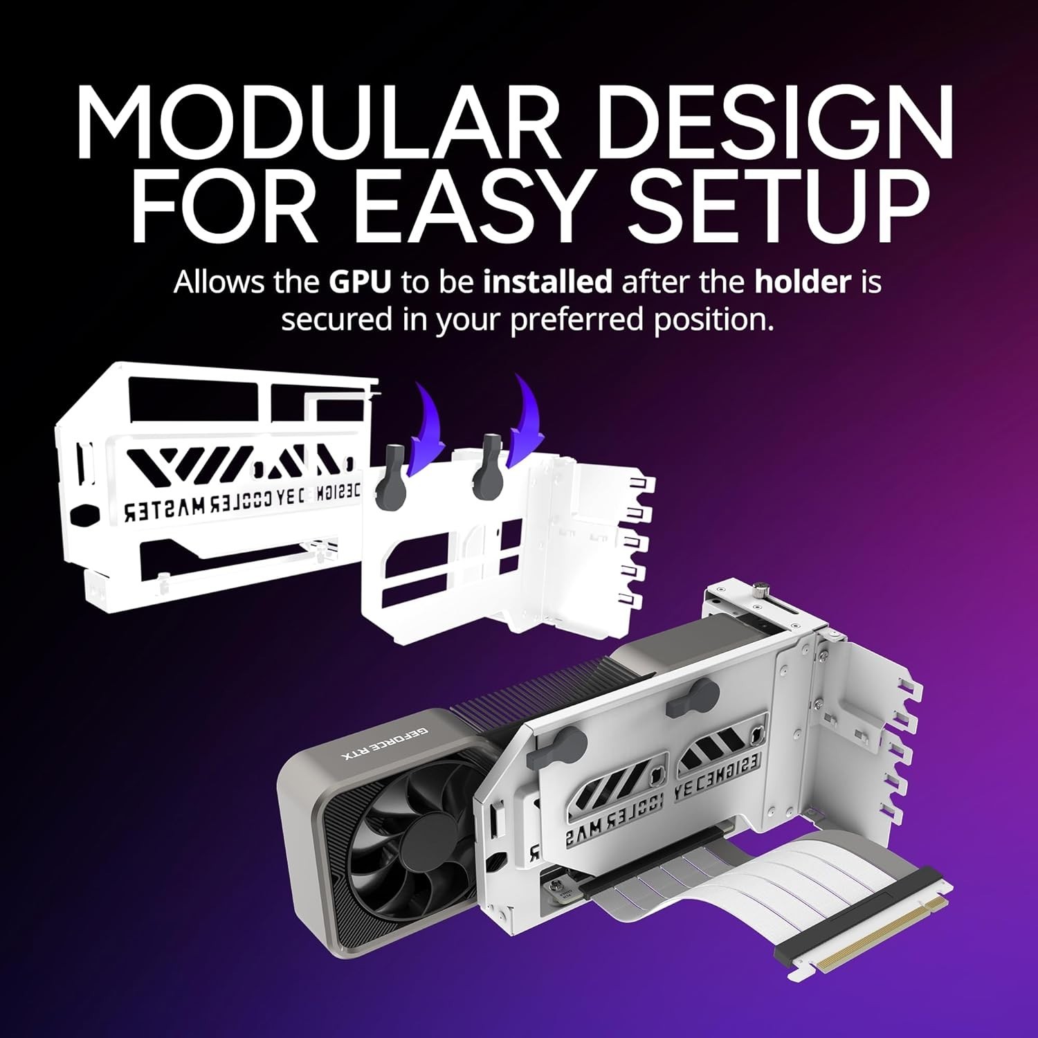 Vertical GPU Card Holder Kit Compatible with PCIe 4.0 and 5.0 Motherboards