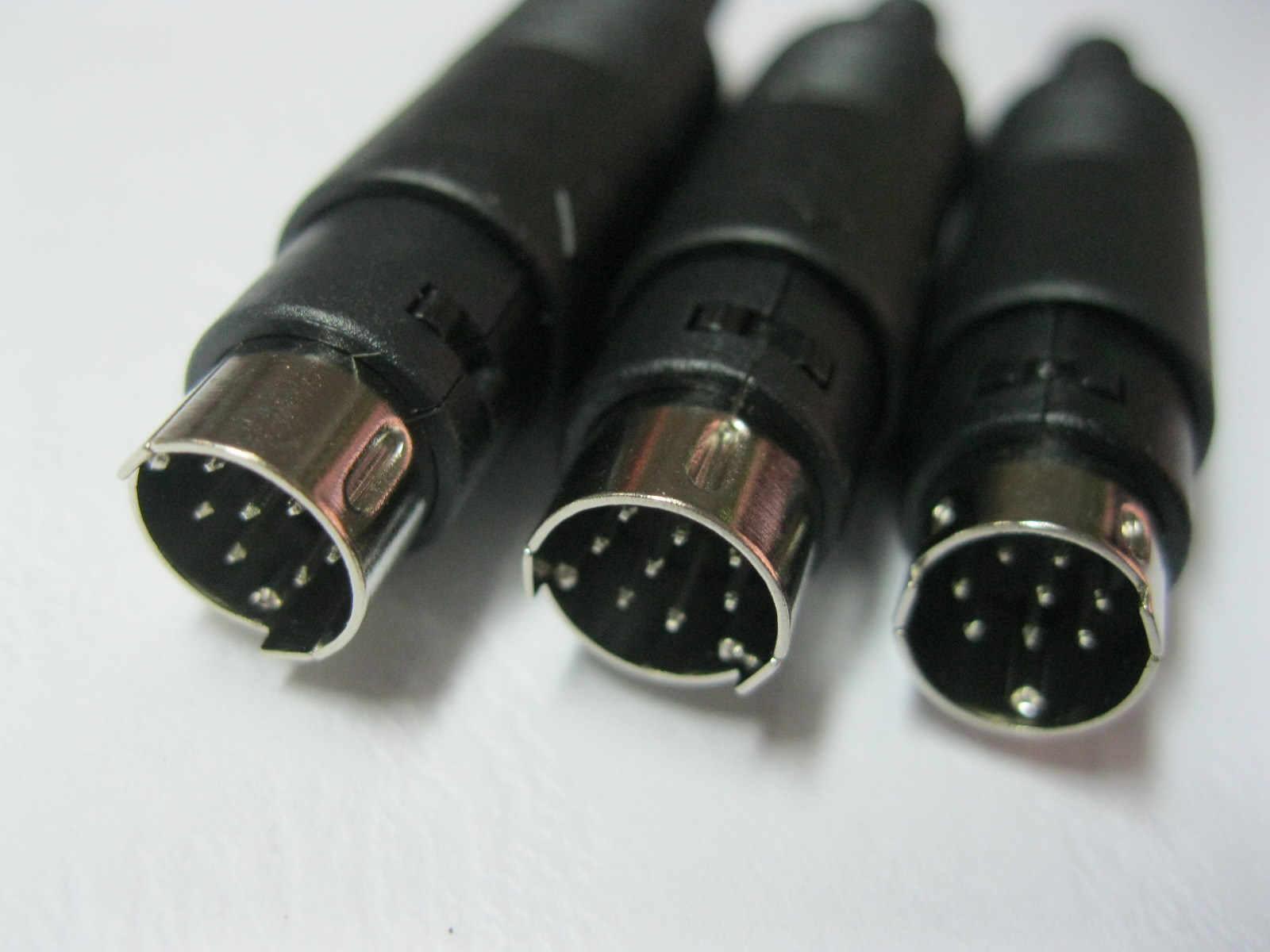 20 pcs 8 Pin Mini DIN Plug Male Connector with Plastic Handle New