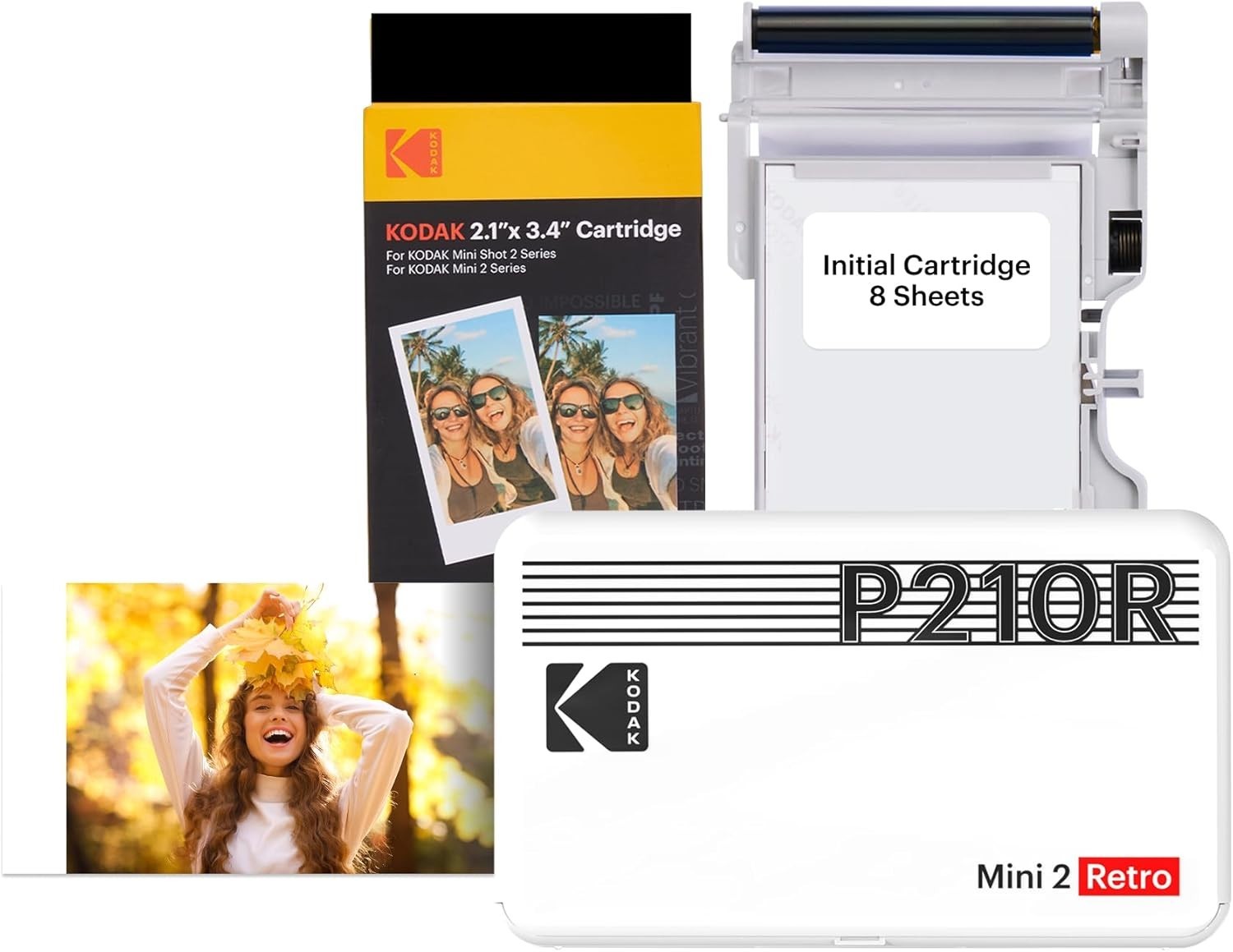 Compact Bluetooth Photo Printer with App Control – 38 Sheets of Quality