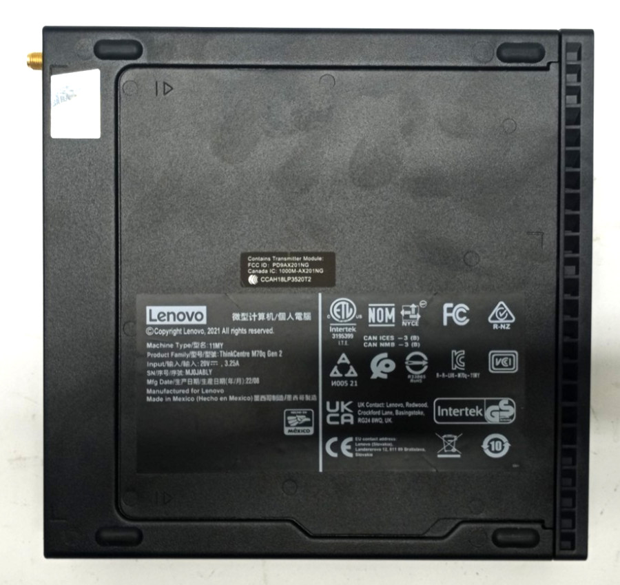 Lenovo ThinkCentre M70q Gen 2 Micro i5-11400T@1.3 16GB 256GB NVMe Win11Pro WH965