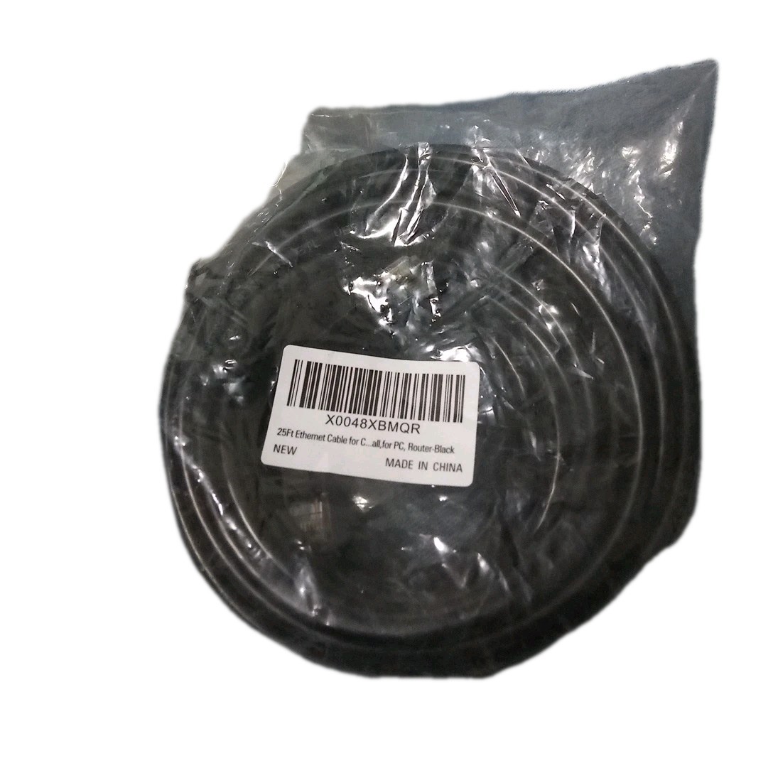 CAT6 Ethernet Patch Cord for Router Internet Network Cable Black 25FT- 200FT LOT