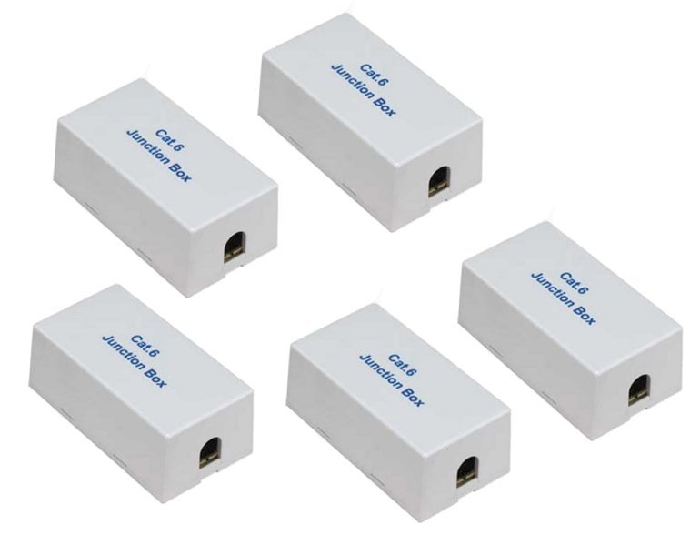 5x CAT6 CAT 6 Junction Box Type 110 & Punch Down LAN Ethernet Extender Adapter
