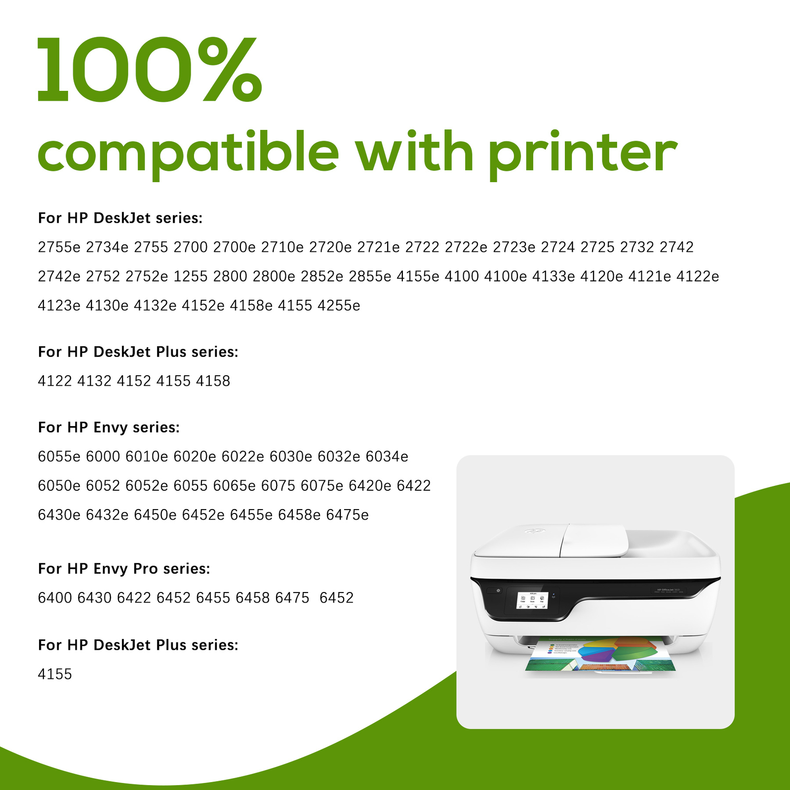 67XL Ink Cartridge for HP 67 XL Deskjet 2755 4155 2720e Envy 6010 6055 6020e