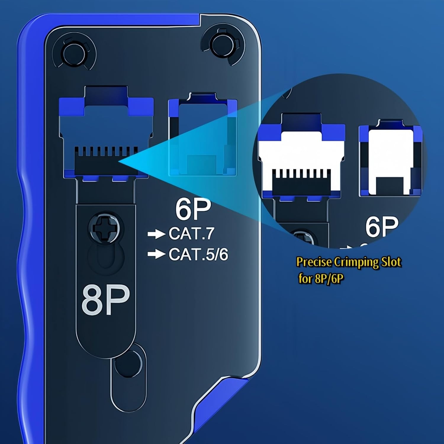 RJ45 Pass through Crimp Tool Ethernet Crimping Tool for CAT7/CAT6/CAT5
