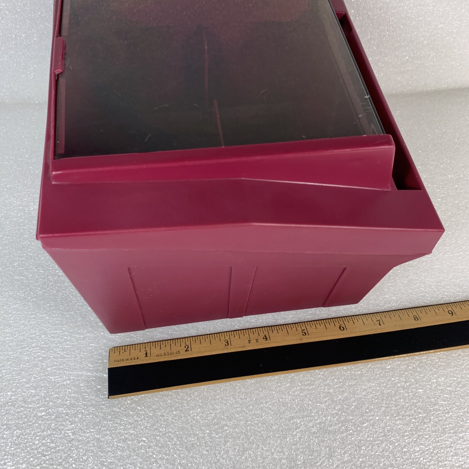 Vintage Fellowes 90111 Red Multi-Media Disk Storage Tray Floppy Holder