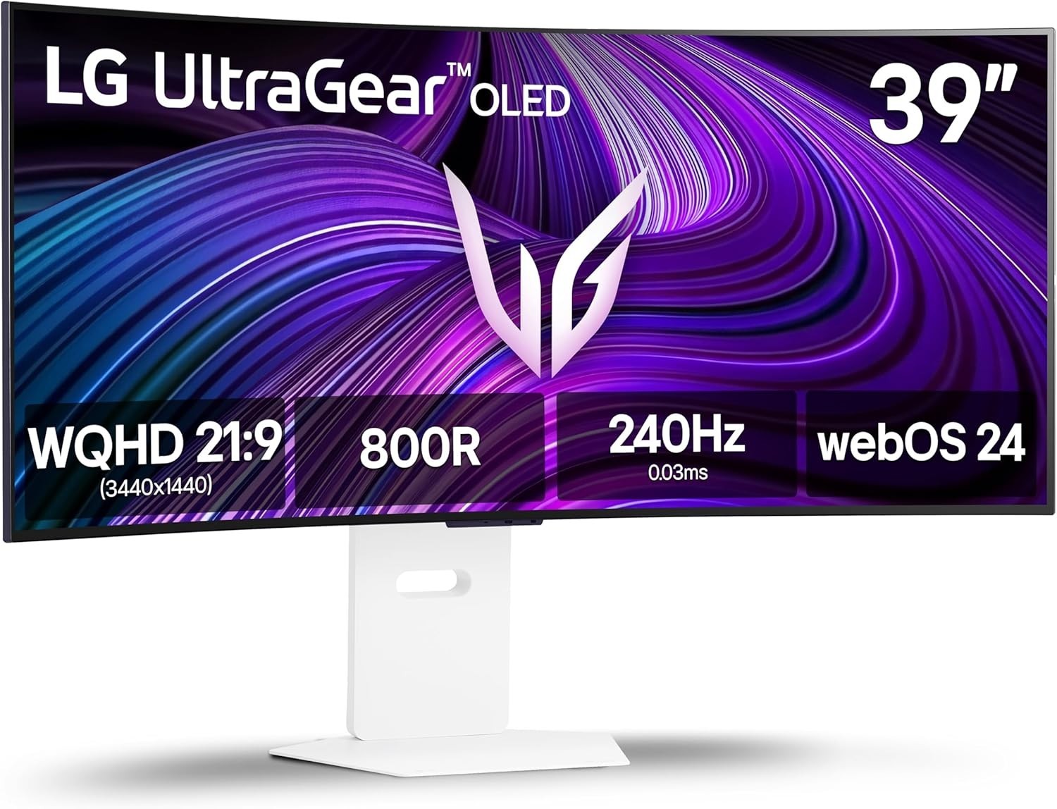LG 39-Inch UltraGear OLED WQHD 240Hz 0.03ms 800R Curved Gaming Monitor – Open Bo