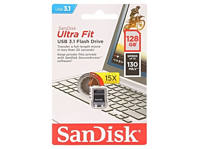 SDCZ430-128G-G46 Pendrive USB 3.2 128GB R: 130MB/s ULTRA FIT USB A SANDISK
