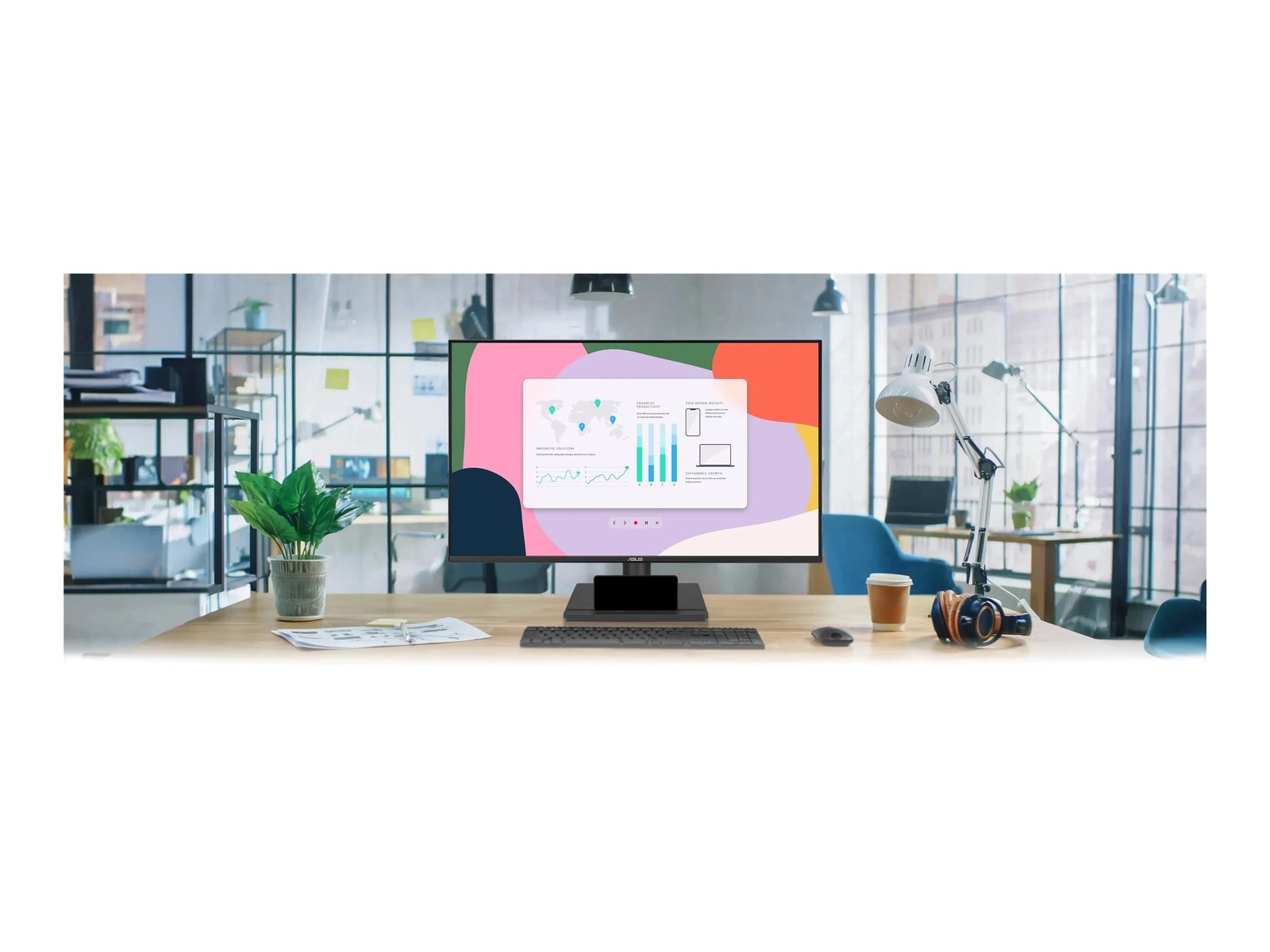 ASUS Monitor Va27Aq 27 Flat Panel (TFT/LCD) 68.6 cm 1 Ms 90LM06G1-B01171