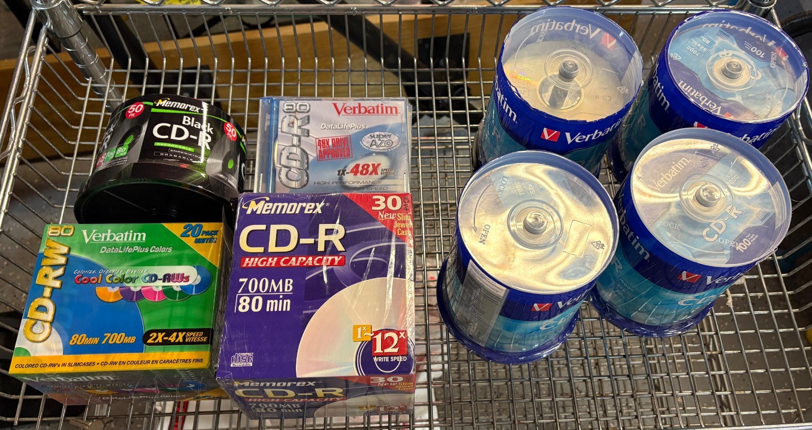 Lot of 500 NEW Verbatim & Memorex CD-R 700MB 80 Min 52x Blank Discs