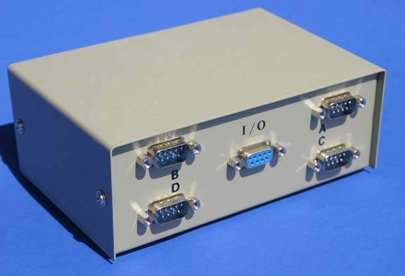 DB9 ABCD 4-Male 1-Female Ports Switch Box
