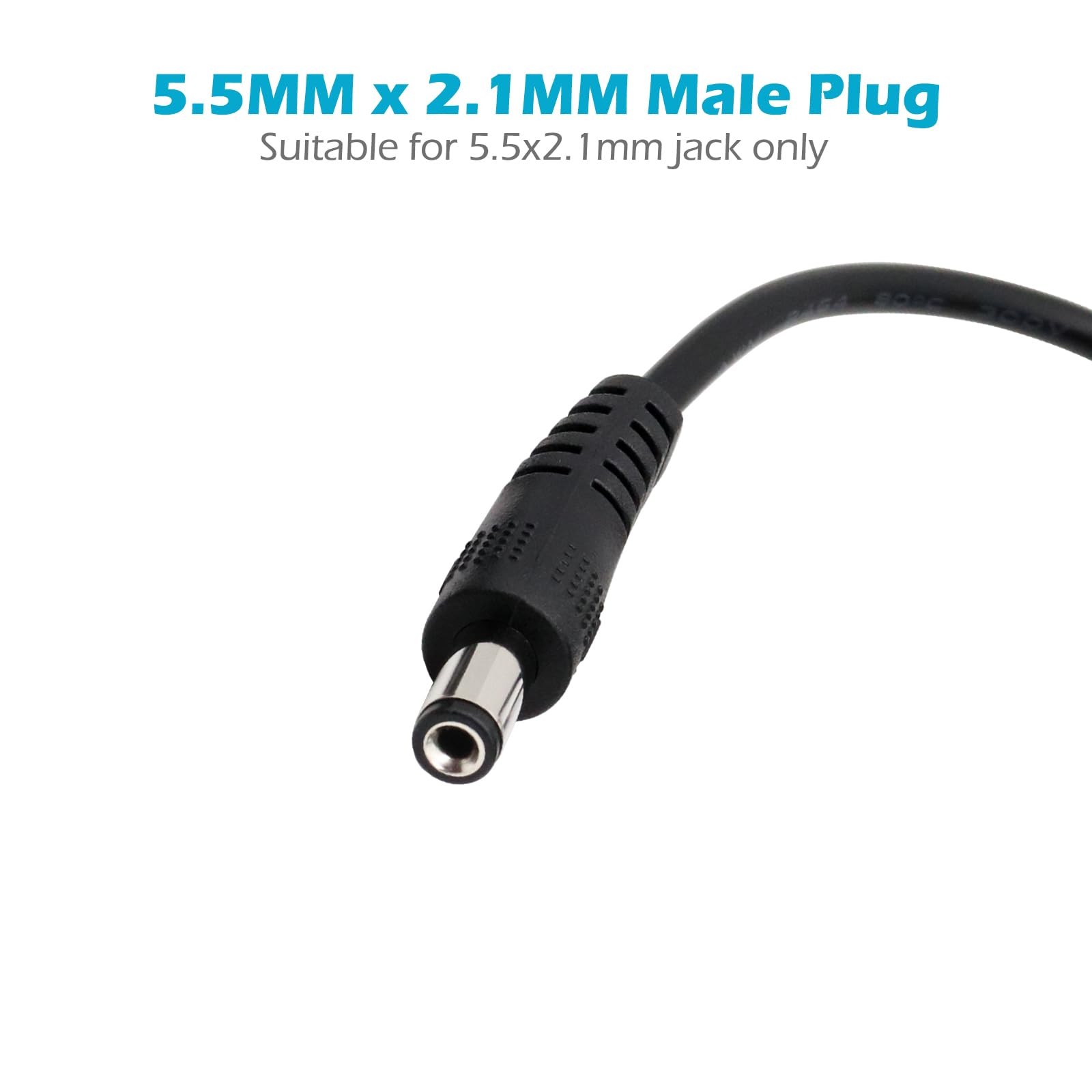 DC Power Extension Cable 5.5mm x 2.1mm 6FT Male To Female Plug Jack Cord