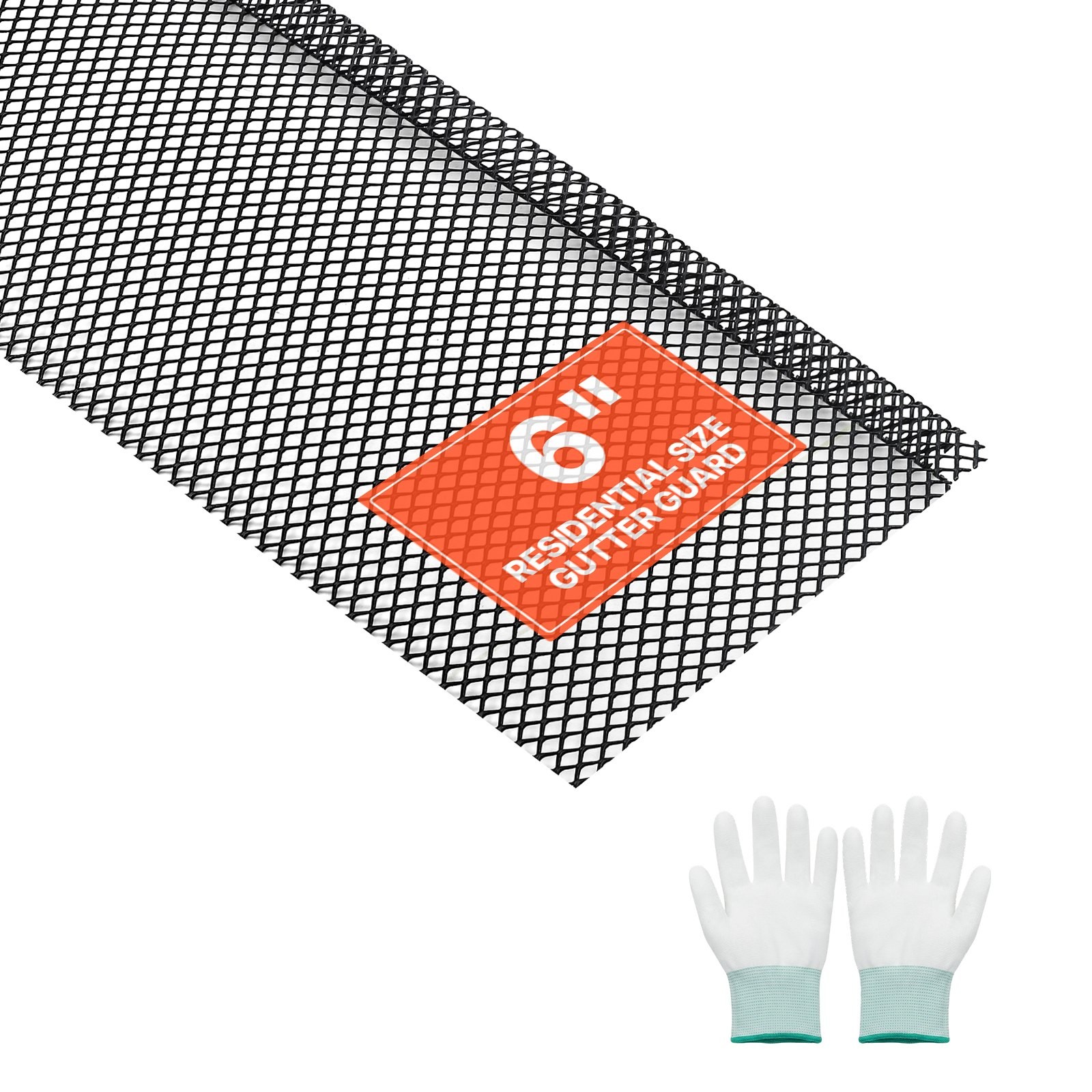 Gutter Guard, 6 in Powder-Coated Steel Gutter Screen, Heavy-Duty 75 ft Length, 0