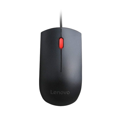 Lenovo Essential Wired Optical Mouse – Black – 1x USB – 1600 DPI – 4Y50R20863