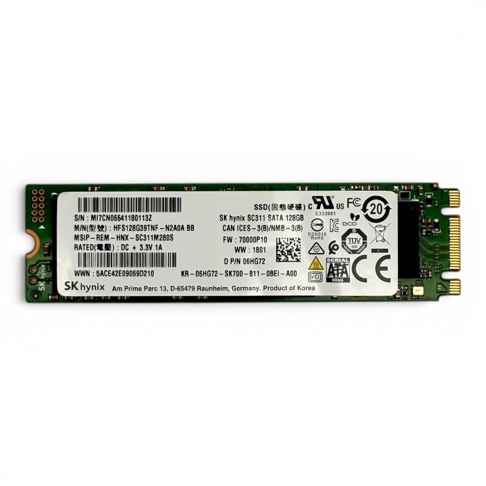 SK Hynix SC311 128GB M.2 2280 SATA SSD HFS128G39TNF-N2A0A Tested