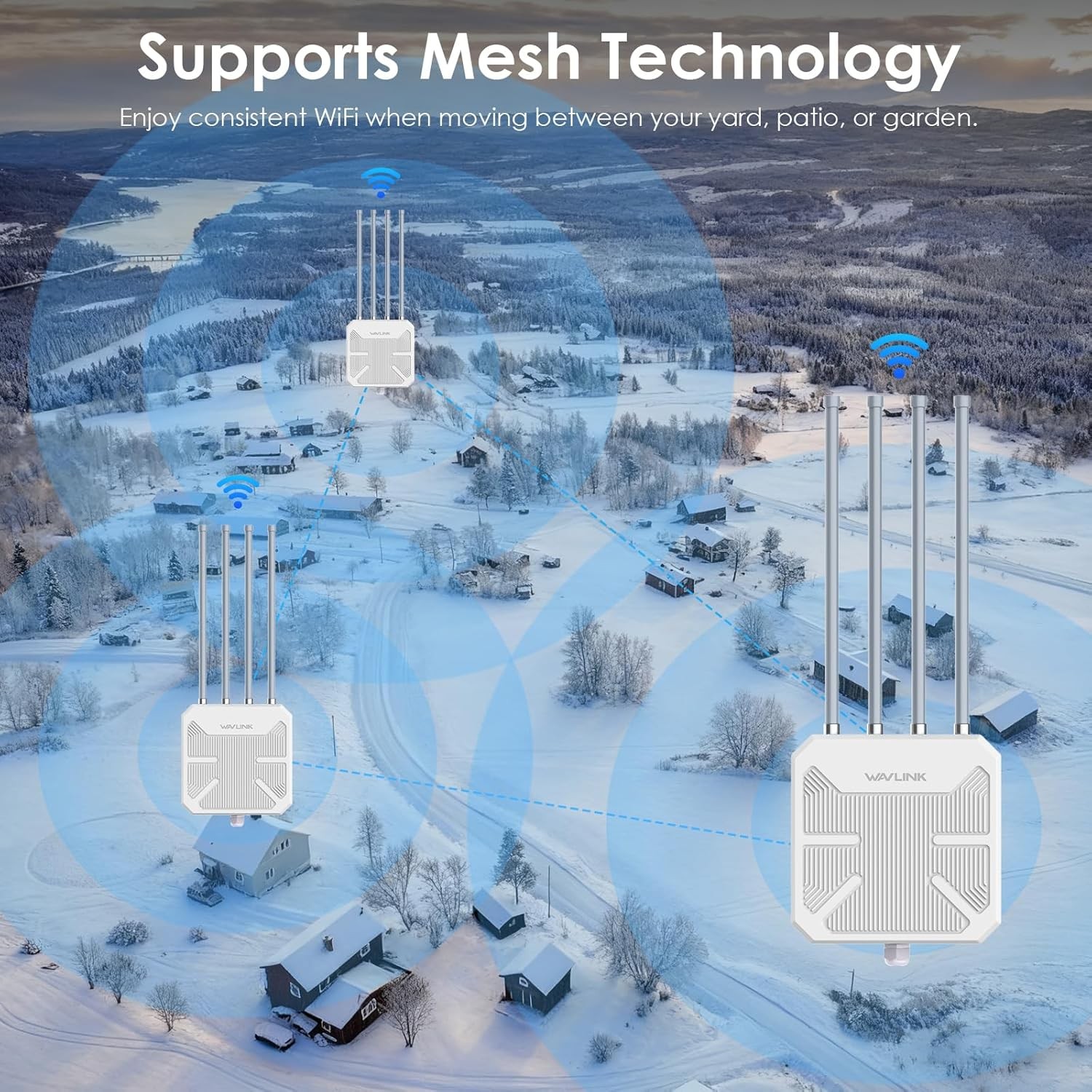 AX3000 WiFi 6 Mesh Extender Outdoor Long Range AX1800 Booster AC1200 Repeater