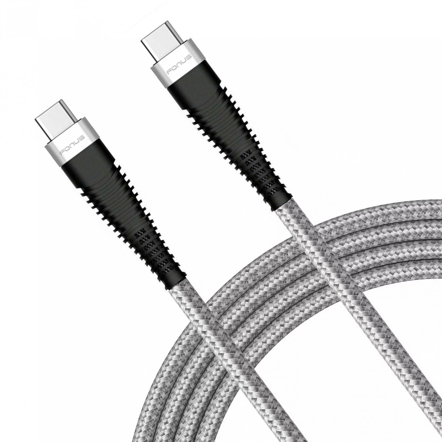 3FT PD CABLE TYPE-C TO USB-C FAST CHARGER CORD POWER WIRE for PHONES & TABLETS