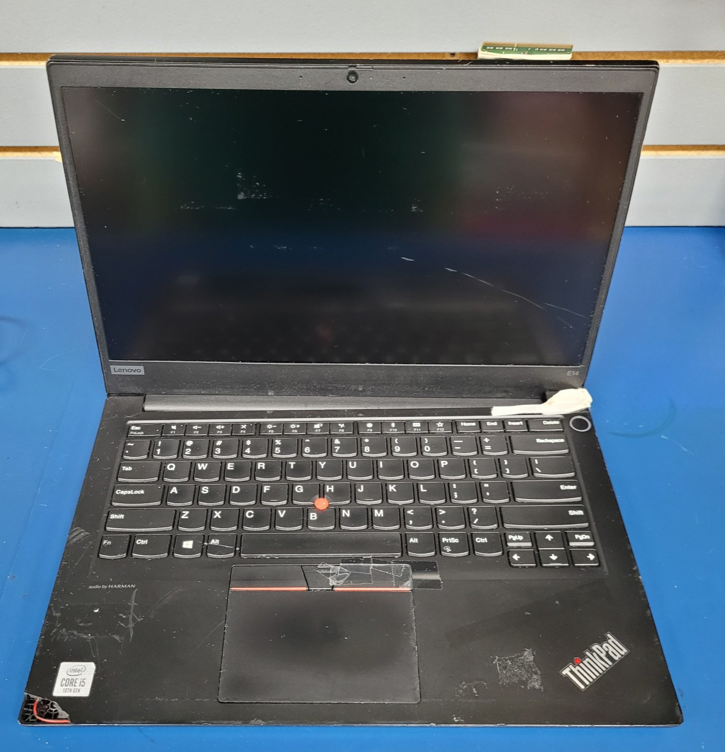 Lenovo ThinkPad E14 – Top Bezel & Hinges Broken – For Parts
