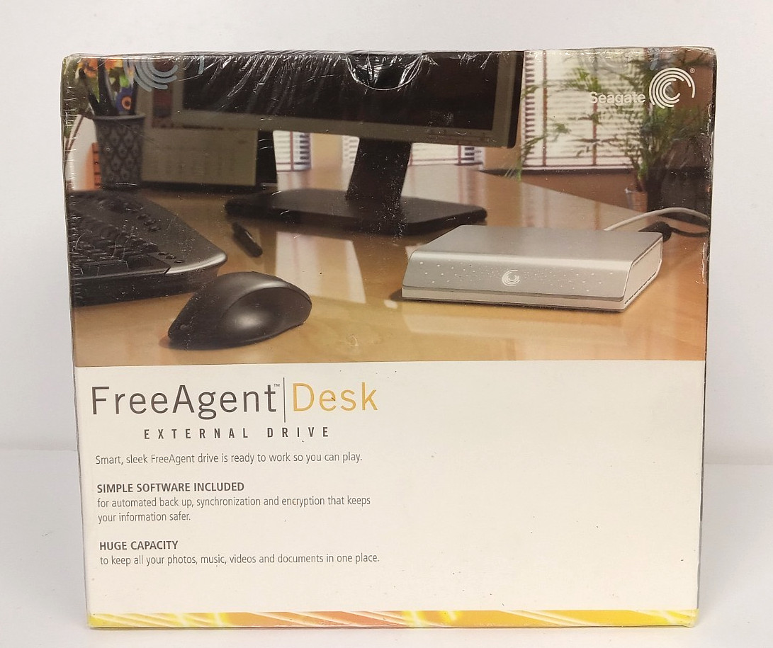Seagate FreeAgent Desk 1TB/1000GB External Hard Drive 9ZB2AG-500 – NEW/SEALED!