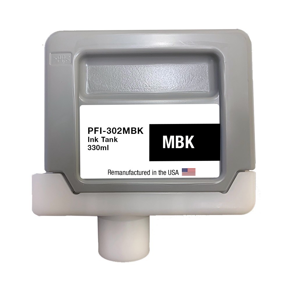 Compatible Ink Cartridge For Canon PFI-302 330ml Matte Black-USA