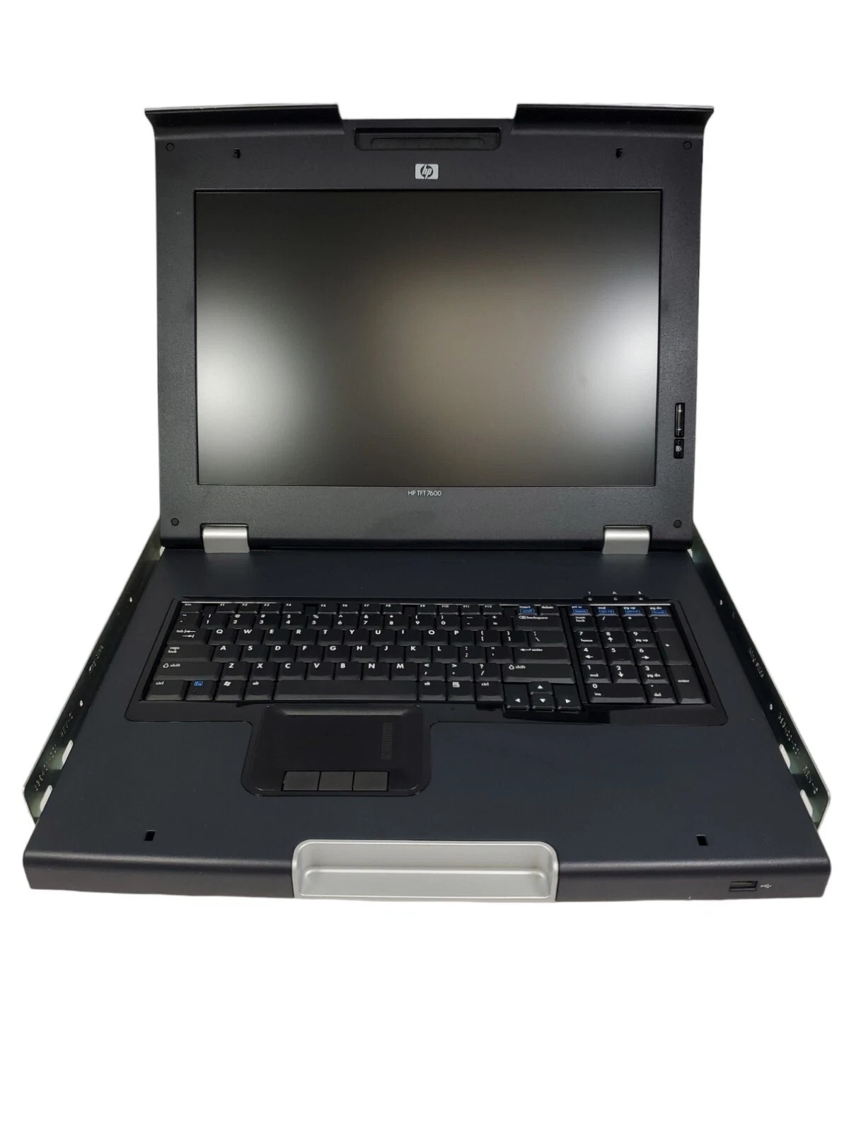 HP TFT7600 17″ Rackmount LCD Console AG052A with Rails – TESTED!!