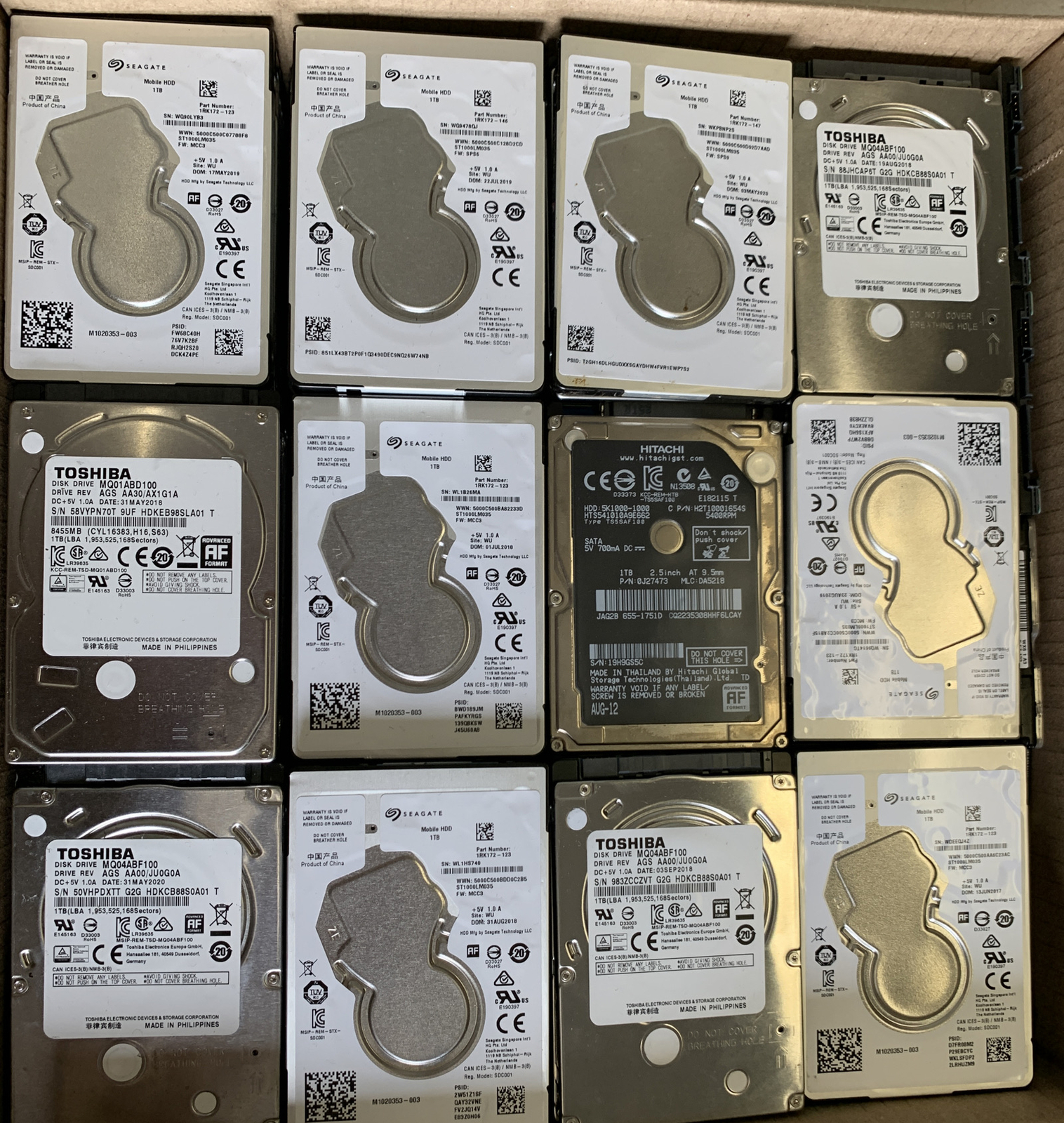 Lot Of 2 Random Hard Drives – 2.5 in (1TB) *FOR PARTS* – READ DESCRIPTION