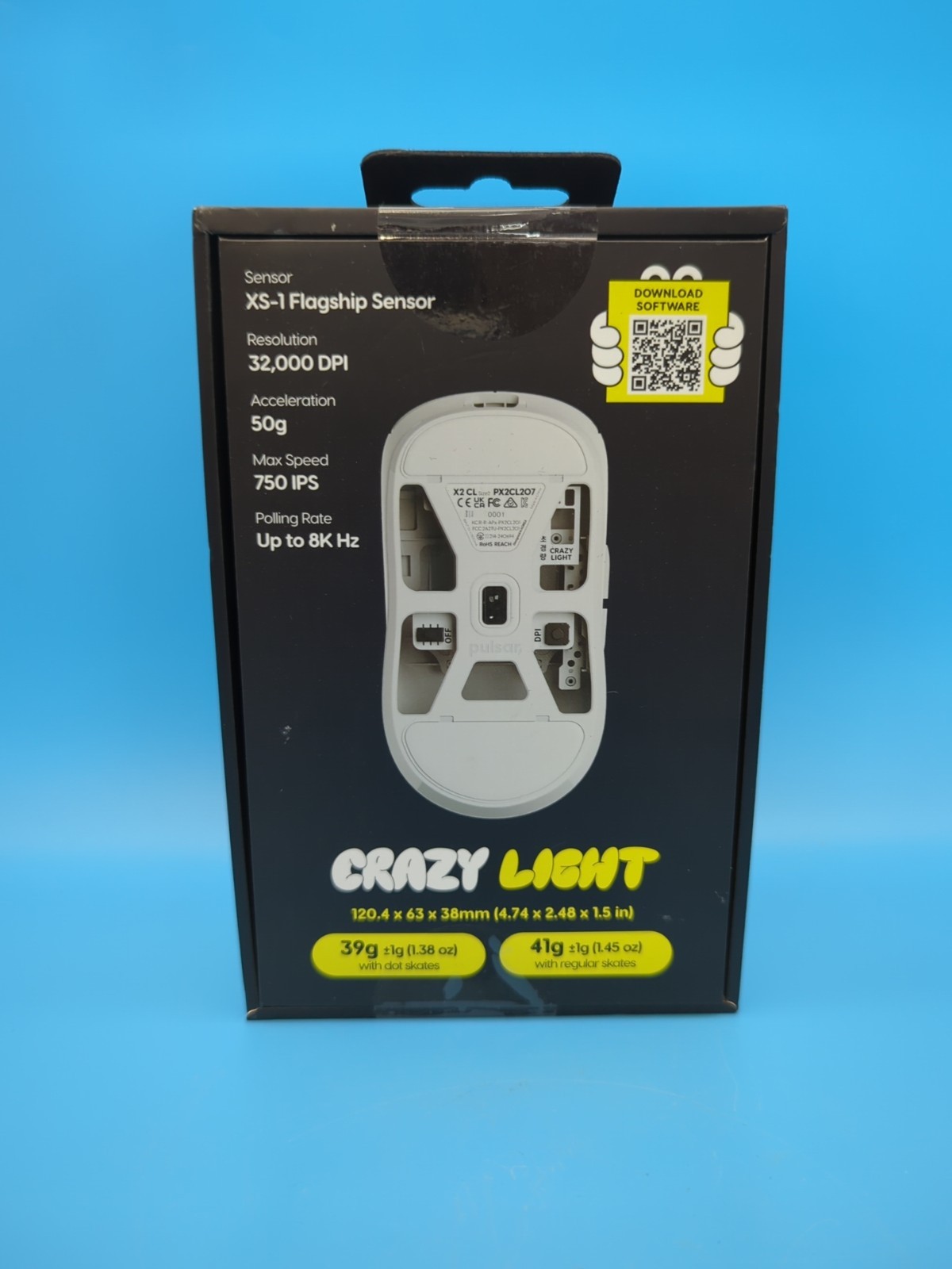 Pulsar Gaming Gears X2H CrazyLight Medium Wireless Gaming Mouse Uyuni White