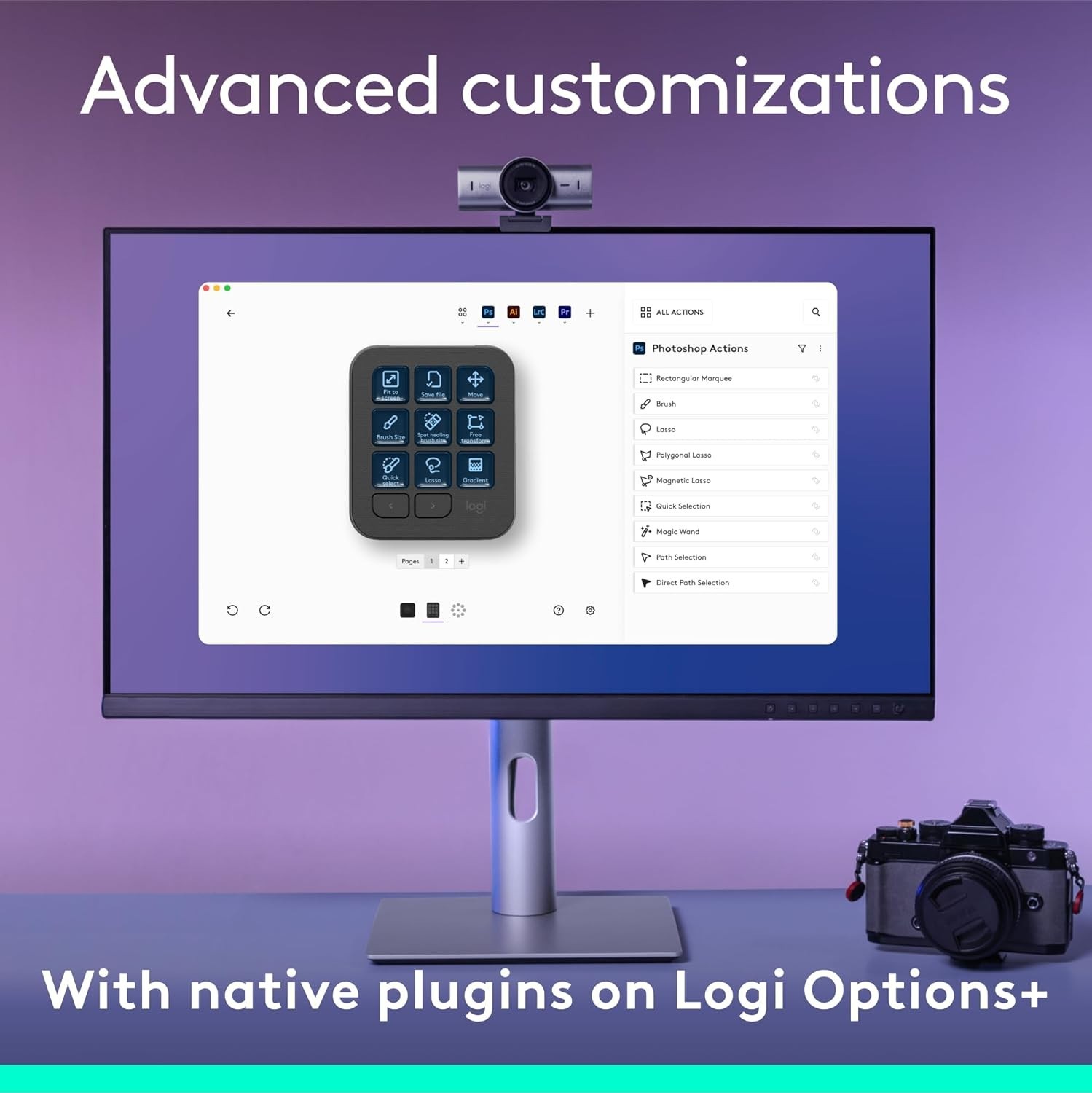 Logitech – MX Creative Console Programmable Keypad, Advanced Dialpad and Keypad