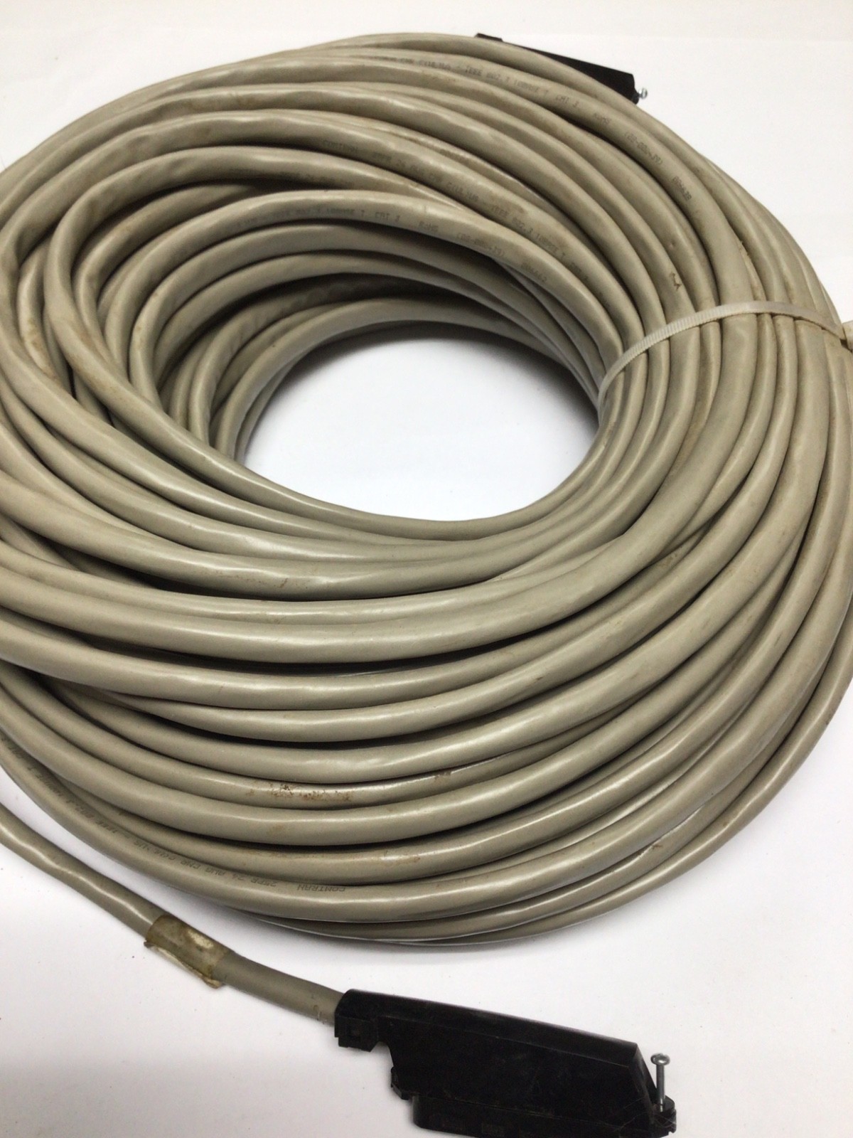 25-3-PP-200-GY 25 Pair Cable Assembly-Two 90 Degree Male Plugs 200 ft old stock