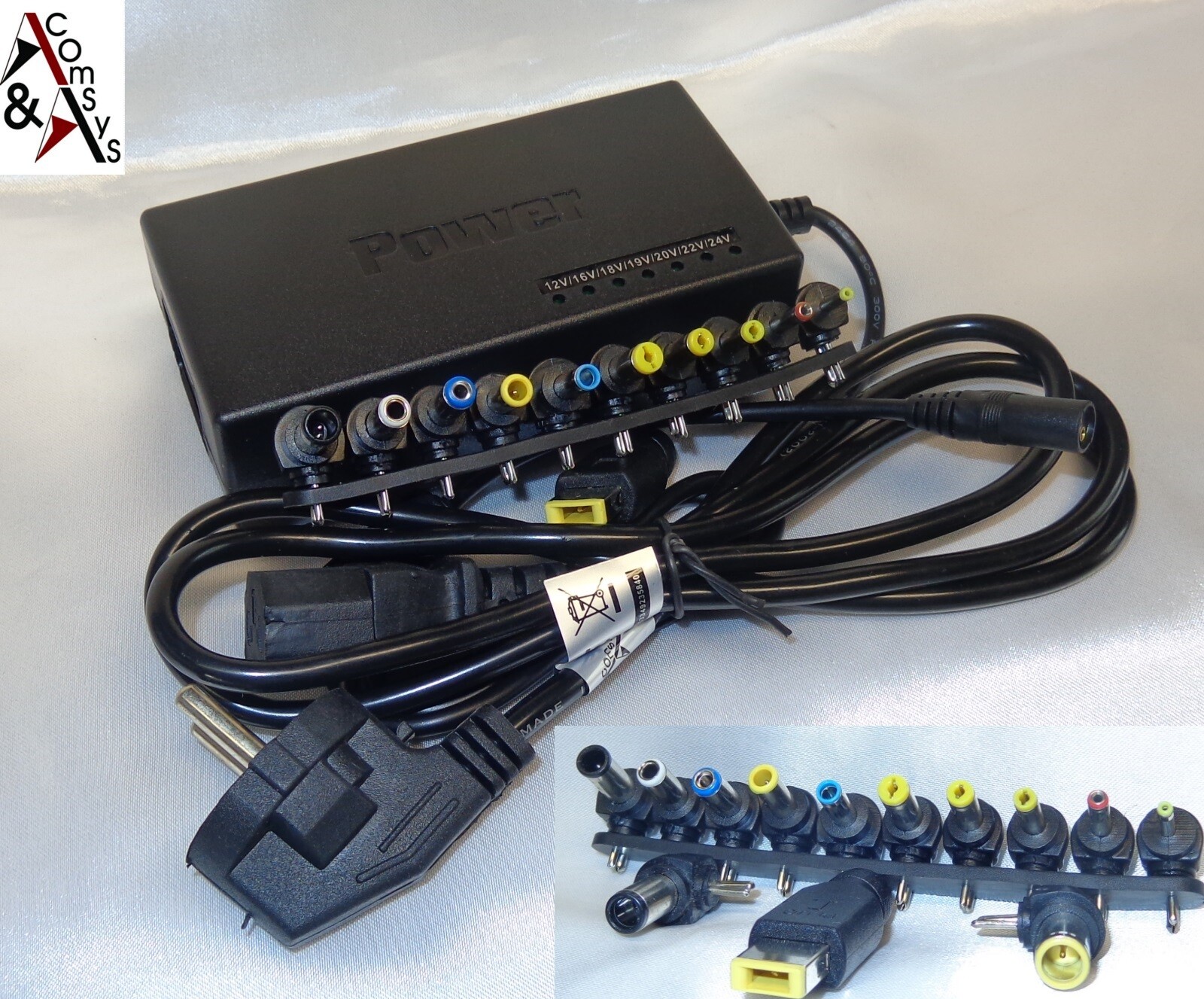 Universal Power Supply 12V 16V 18V 19V 19.5V 20V 24V 2A-5A 90W 96W 100W +13 Plug