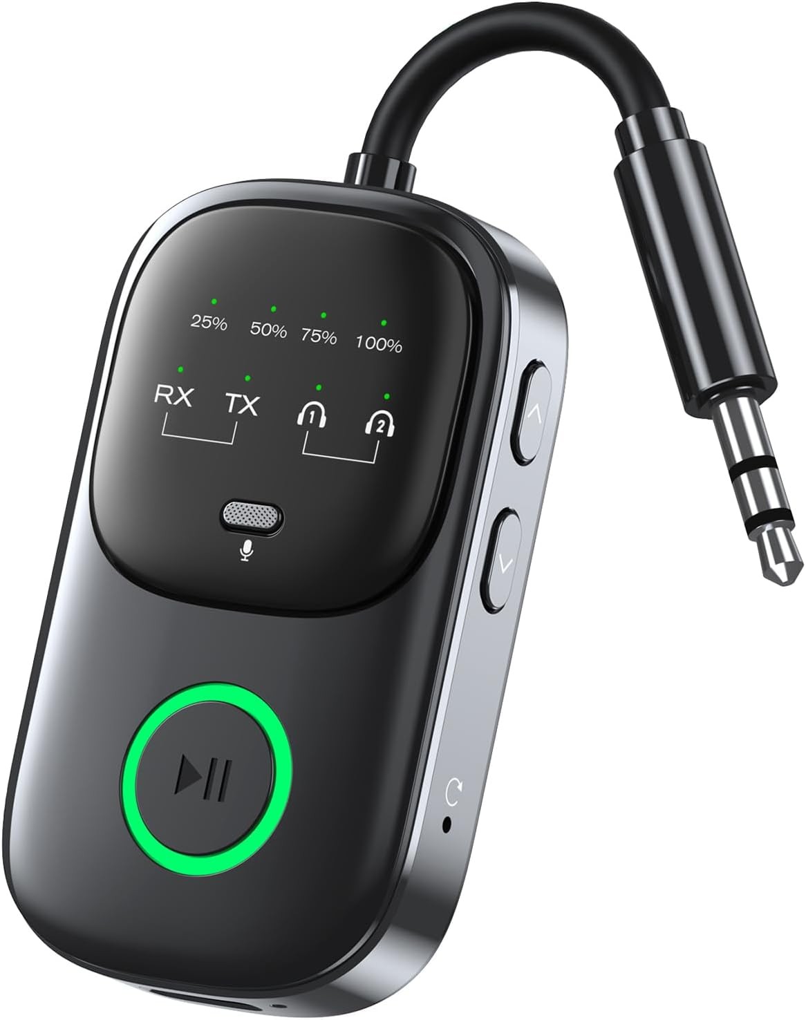 Bluetooth Transmitter Receiver, 2-in-1 Audio Adapter for Airplane, TV, Car | …
