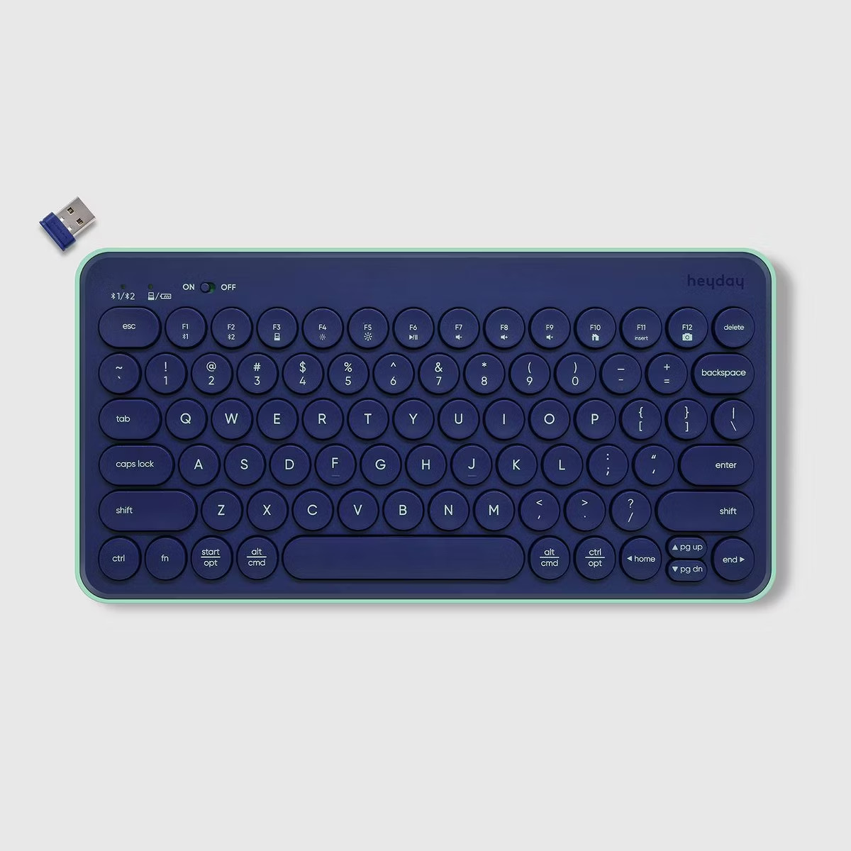 Bluetooth Wireless Keyboard Windows Mac PC Laptop (HeyDay) (Purple/Blue) NEW