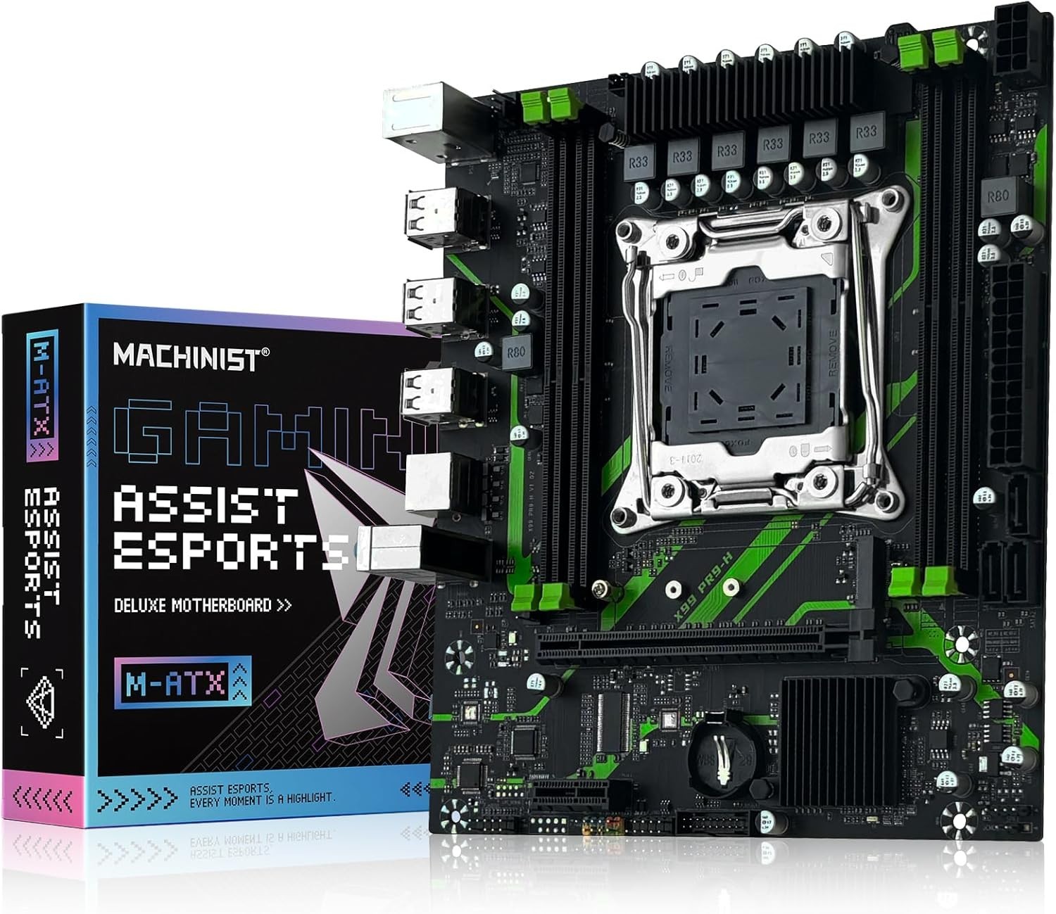 MACHINISIT LGA 2011-3 X99 Motherboard – Gigabit LAN, Rich Interfaces & Stability