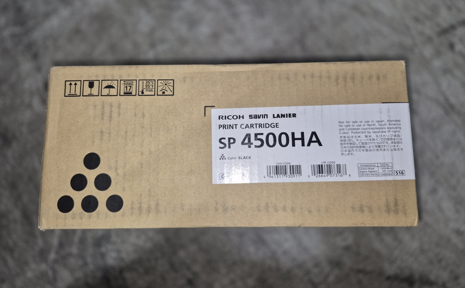 Genuine Ricoh SP 4500HA 407316 Black Toner Cartridge Ricoh/Savin/Lanier SP 4510
