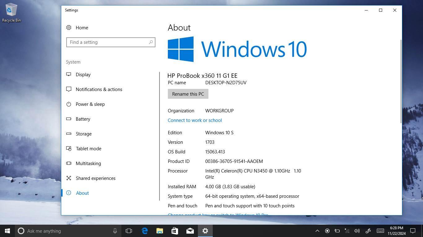 BAD BATTERY – HP ProBook x360 11-G1 EE 11.6-inch Convertible HD Touch screen