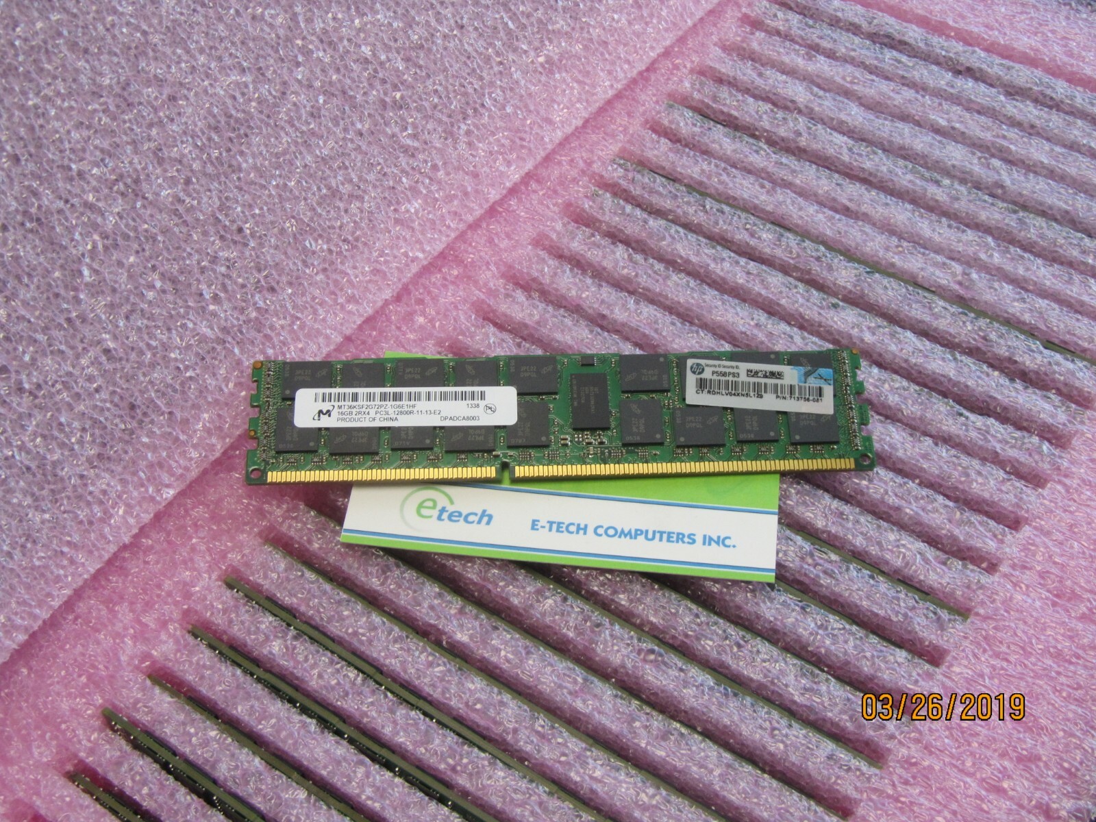 HP 713985-B21 715284-001 713756-081 16GB 2Rx4 PC3L-12800R 1.35V ECC Registered