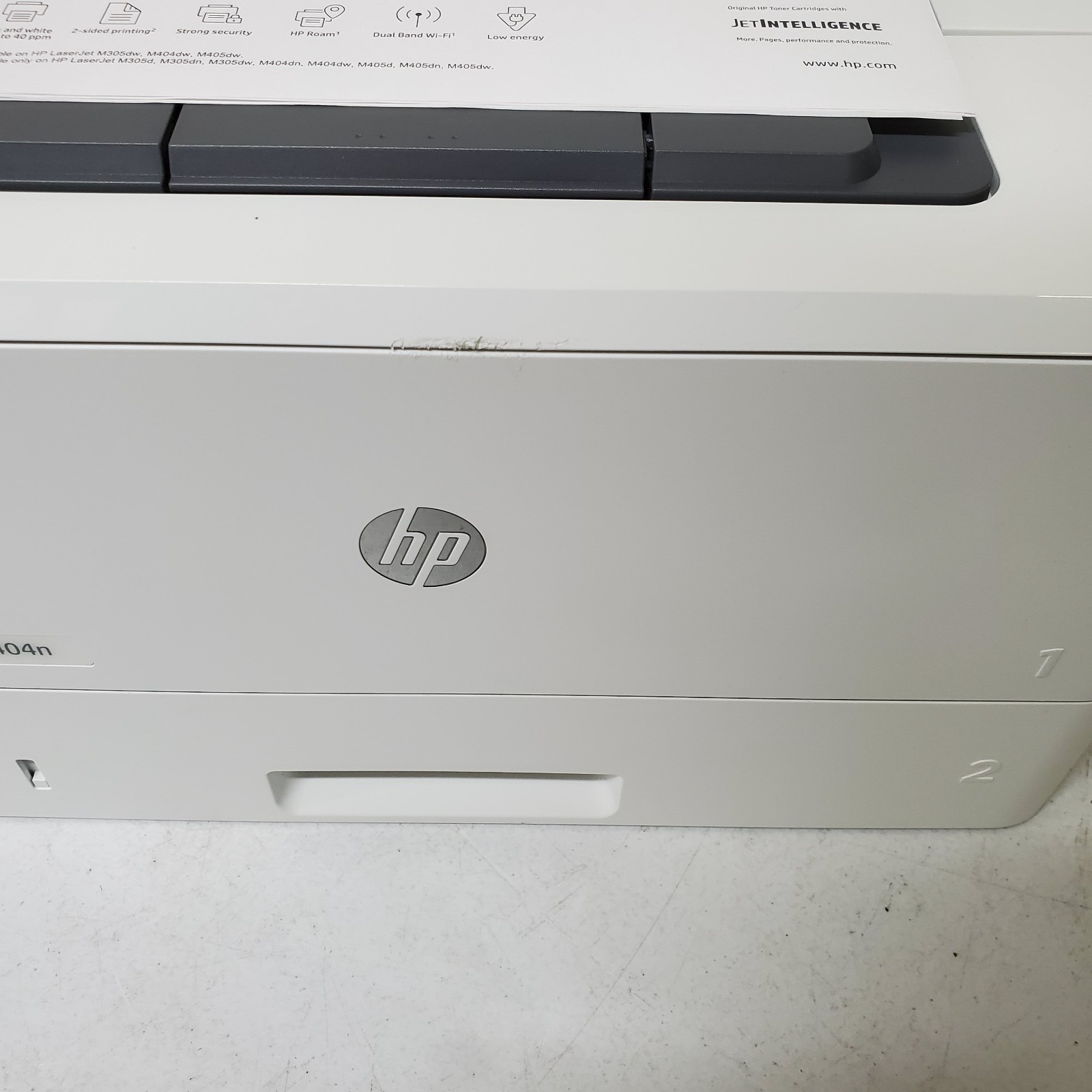 HP LaserJet Pro M404n Monochrome Printer LOW USE 2.1K Pgs W/TONER Networkable