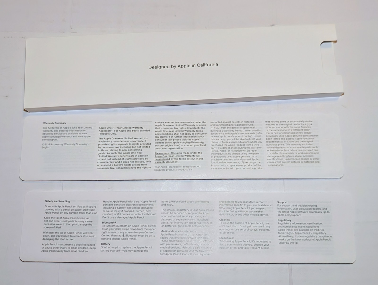 Apple Pencil 2nd Generation A2051 MU8F2AM/A Original Box & Paperwork 2022 Nice!